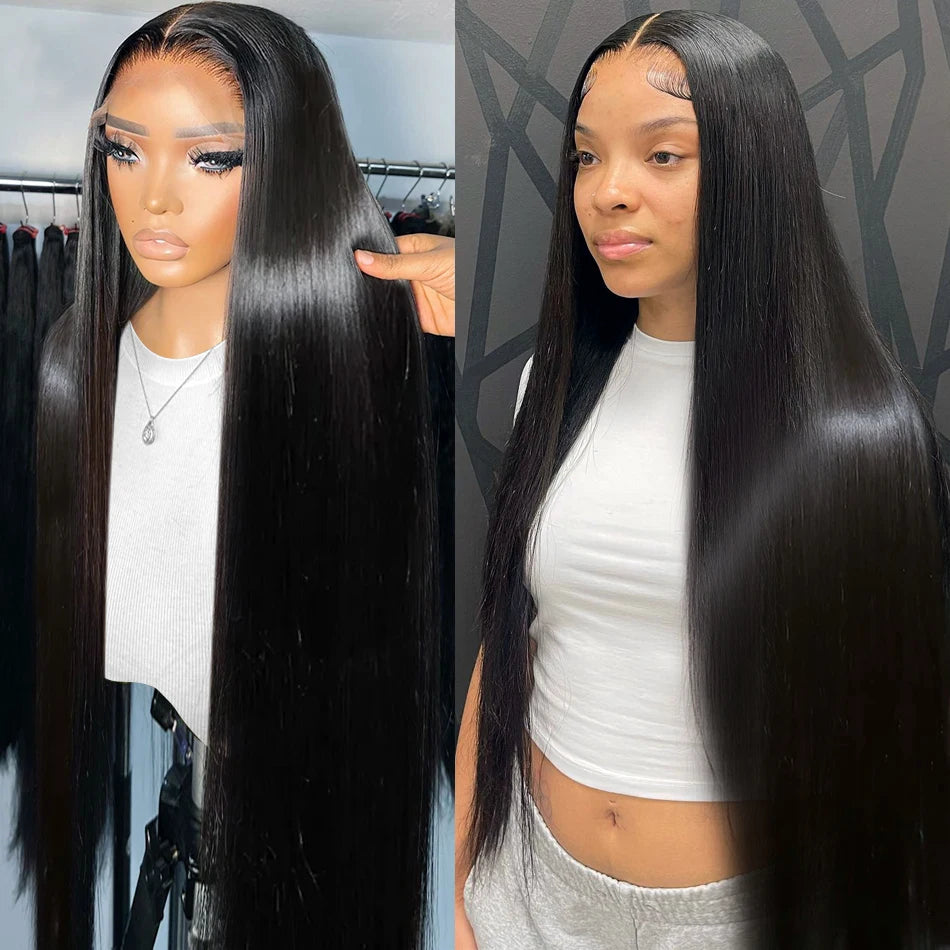 HD Lace Frontal Wig 28 30 inch Straight Human Hair Wigs 13x4 Transparent Lace Front Wigs 4x4 Human Hair Lace Closure Wigs