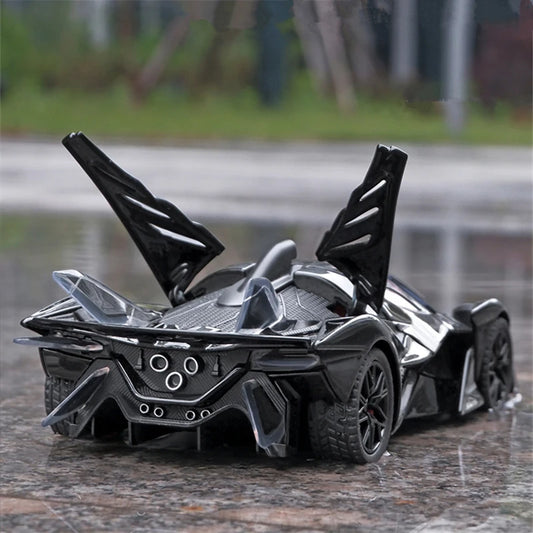 1:24 Apollo Project EVO Alloy Track Sports Car Model Diecast Metal Racing Car Vehicle Model Simulation Sound Light Kids Toy Gift