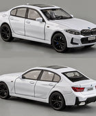 1/32 BMW 320 320i Alloy Car Model Diecast Metal Toy Vehicles Car Model High Simulation Sound and Light Collection Childrens Toy Gift White - IHavePaws