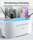 12/18/24/30-Ports 120w Multi USB Charger USB Desktop Charging Station  for IPhone Samsung Xiaomi Home Office Mobile Phone Tablet