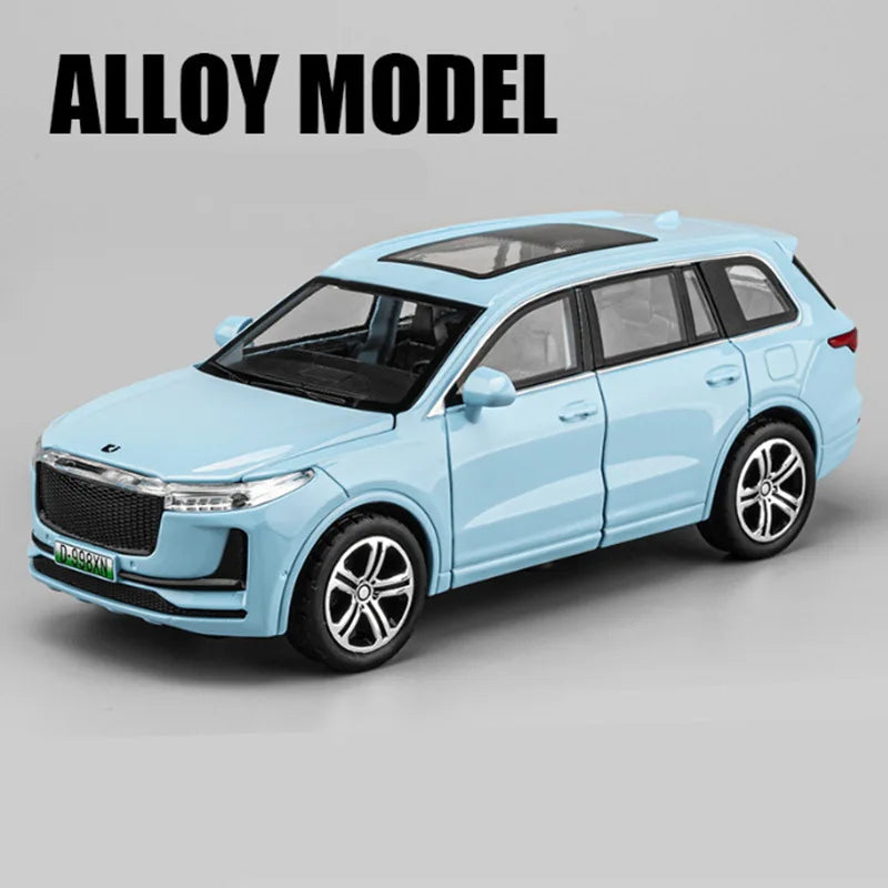 1:32 LEADING IDEAL ONE SUV Alloy New Energy Car Vehicles Model Diecasts Metal Toy Charging Vehicles Model Sound Light Kids Gifts Blue - IHavePaws
