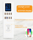 8 Ports LED Display USB Charger Wireless Charger Fast Charging Station Phone Charger Adapter For iPhone Xiaomi Samsung Huawei