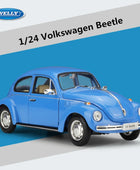 WELLY 1:24 Volkswagen Beetle Alloy Classic Car Model Diecasts Metal Toy Vehicles Car Model Simulation Collection Childrens Gifts Blue - IHavePaws