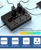 3000W Power Strip Plug Timer Socket Extender Cord Home Universal Electrical Extension Cable With USB Ports USB Charger Adapter