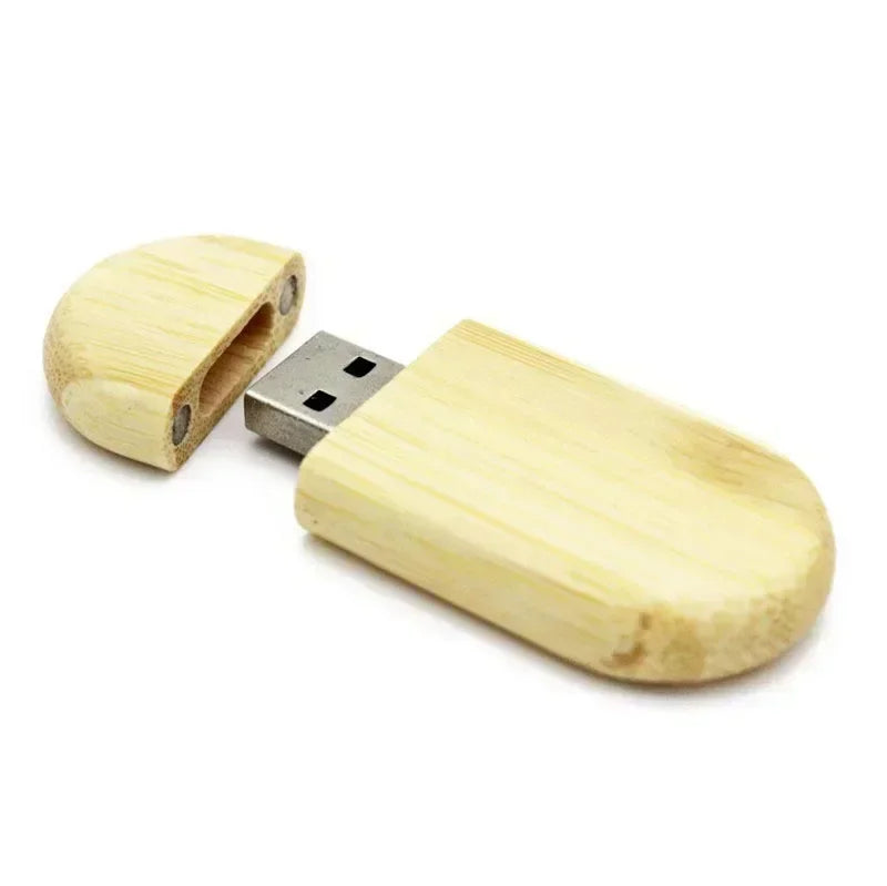USB Flash Drive 128GB Memory Stick 2.0 Wooden Free Logo Personal Customized Pendrive 4GB 8GB 16GB 32GB 64GB Wedding Gift Bamboo no box / 4GB - IHavePaws
