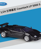 Welly 1:24 Lamborghini Countach LP5000s Alloy Sports Car Model Diecasts Metal Race Car Model Simulation Collection Kids Toy Gift Black - IHavePaws