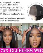 Glueless Wig Human Hair 6X4 5X5 Pre Cut Lace Closure Human Hair Wigs 180% Brazilian Ready To Wear Straight Lace Wig Human Hair