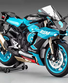 1:12 YZF-R1M Alloy Racing Motorcycle Model Simulation Diecast Metal Cross-Country Motorcycle Model Sound and Light Kids Toy Gift