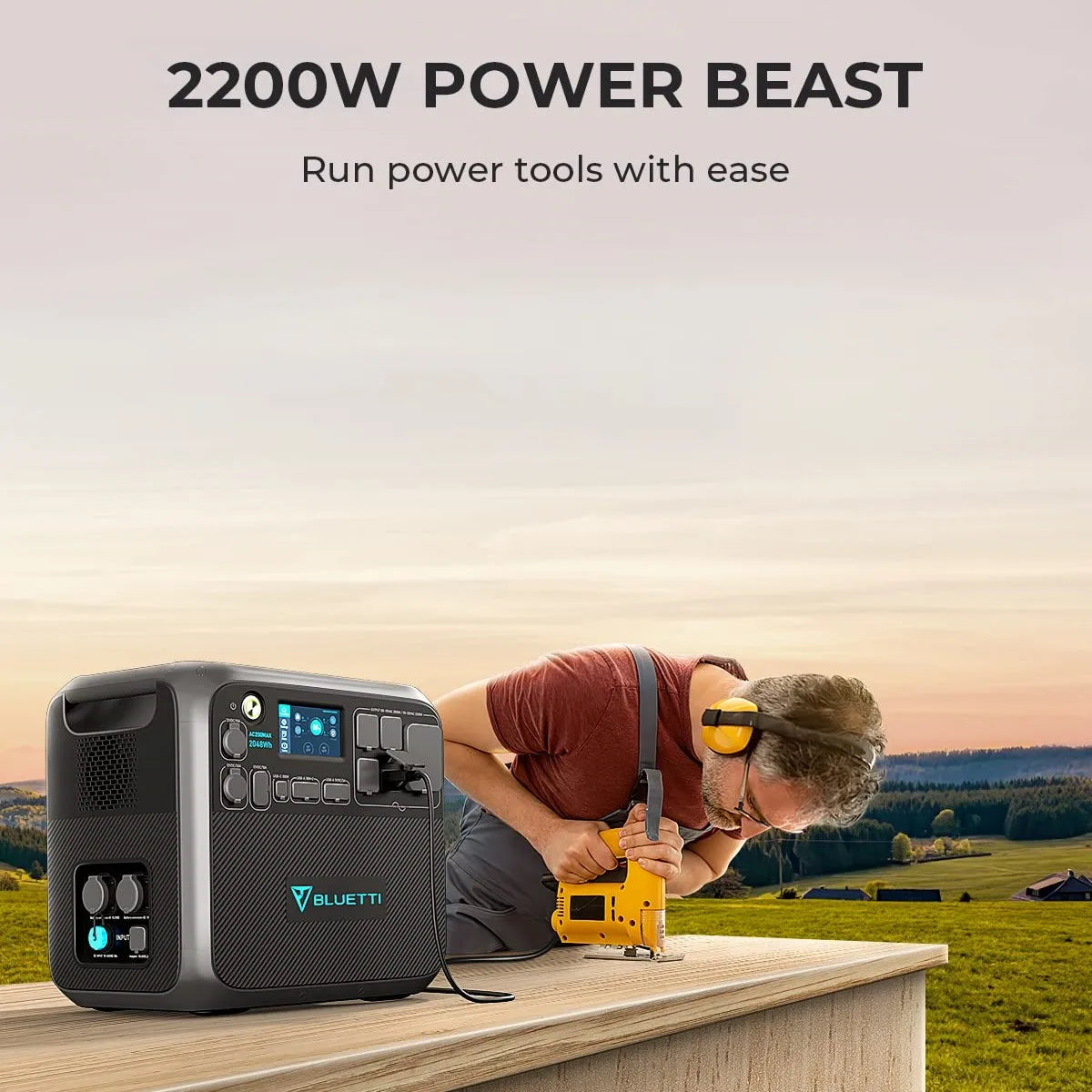 BLUETTI AC200MAX 2048Wh 2200W Portable Power Station LiFePO4 Battery Solar Generator For Outdoor Camping RV Home Use Emergency - IHavePaws