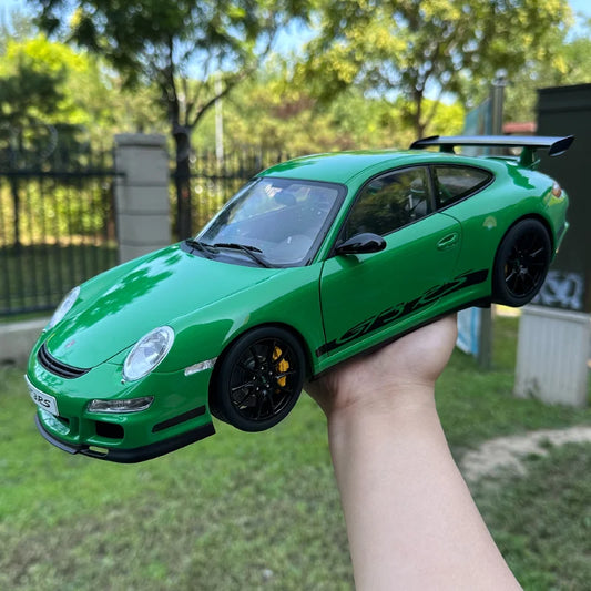 AUTOART 1:12 911 (997) GT3 RS Sports Car Scale Model Alloy Collection 12118 Green - IHavePaws