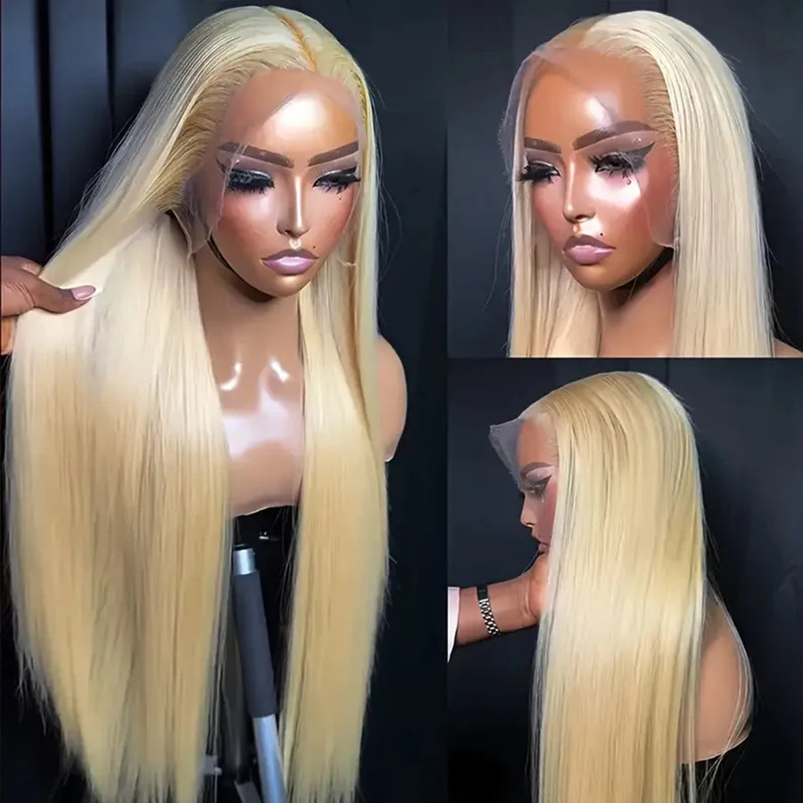 13x6 Transparent 613 Blonde Lace Frontal Human Hair Wigs 613 Wig Brazilian Bone Straight 13x4 Lace Front Human Hair Wig MYLOCKME