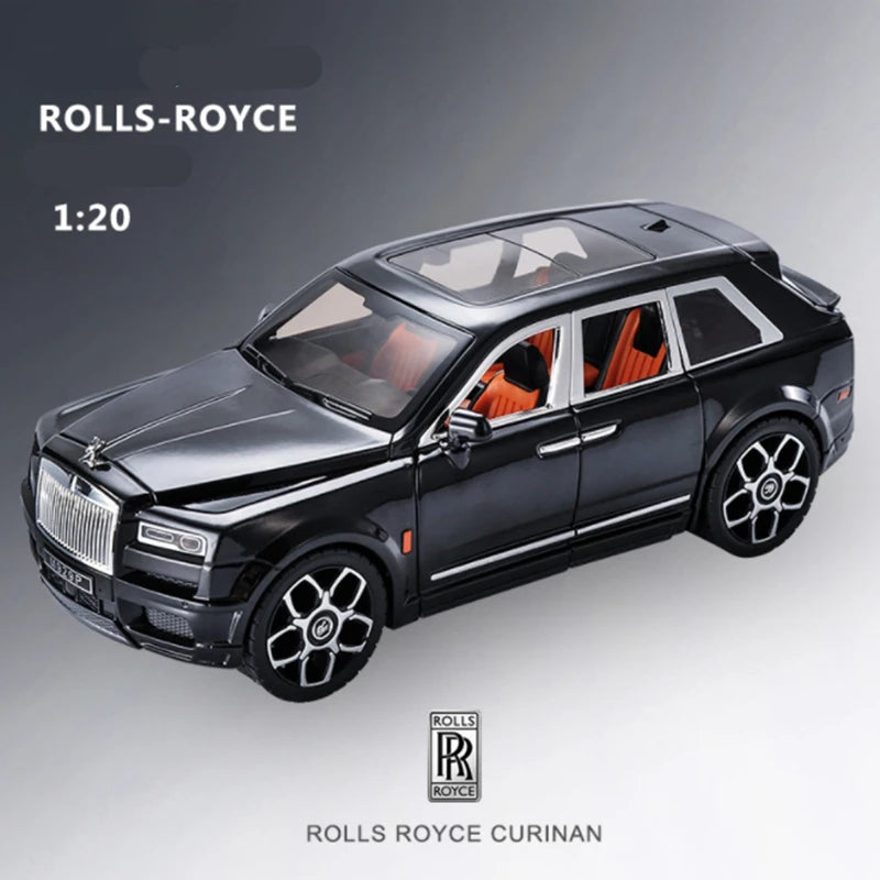 Large Size 1/20 Rolls Royce SUV Cullinan Alloy Luxy Car Model Diecasts Metal Toy Car Model Simulation Black - IHavePaws
