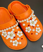 Shoe Charms for Crocs DIY Garden Shoe Floral Pearl Chain Decoration Buckle for Croc Hole Shoe Charm Set Accessories - IHavePaws