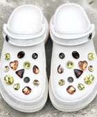 Shoe Charm for Crocs DIY Pins Sparkling Crystal Gems Decoration Buckle for Croc Charms Set Accessories Kids Girls Gift B - IHavePaws