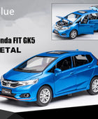 1/28 HONDA Fit GK5 Alloy Car Model Diecasts Metal Toy Sports Car Vehicles Model Simulation Sound and Light Collection Kids Gifts Blue - IHavePaws