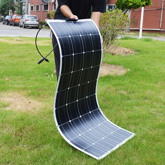 DOKIO 18V 100W Flexible Solar Panels 300W Waterproof Monocrystalline Solar Panel Camping RV Home Charge 12V DFSP-100M - IHavePaws