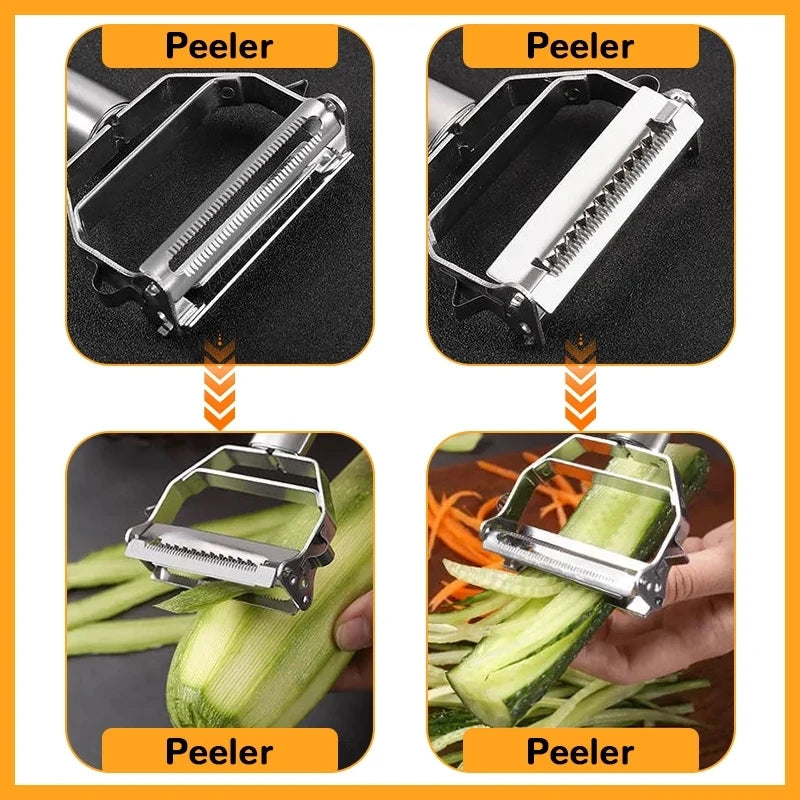 PrecisionPro Stainless Steel Double-Head Vegetable Peeler - IHavePaws