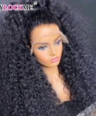 Curly Lace Front Wig Human Hair 13x4 Kinky Curly Lace Frontal Wig Brazilian Transparent Lace Wigs 200 Density Brazilian MYLOCKME