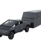 1/32 Tesla Cybertruck Pickup Trailer Alloy Car Model Diecasts Metal Off-road Vehicles Truck Model Black - IHavePaws