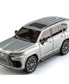 1:24 LX600 SUV Alloy Luxy Car Model Diecasts Metal Toy Off-road Vehicles Car Model Simulation Sound and Light Childrens Toy Gift Gray - IHavePaws
