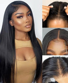 Glueless Straight 6x4 5x5 Lace Closure Pre Cut Lace Wig Brazilian Human Hair Transparent Lace Wigs Easy Wear Glueless Wigs 180%