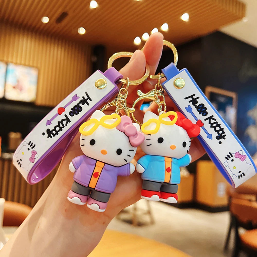 2024 New Cute Hello Kitty Key Chain Wholesale Car Pendant Cartoon Couple School Bag Pendant Doll Doll Keychain - ihavepaws.com