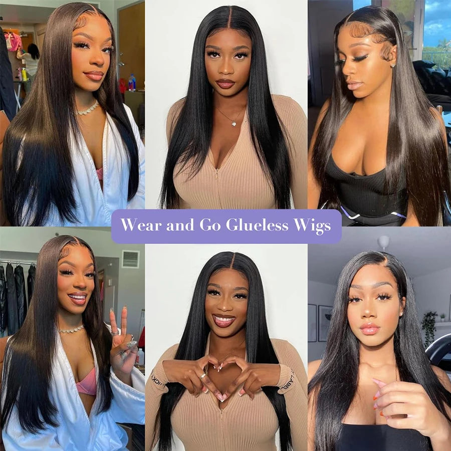 Straight 13x4 13x6 HD Lace Front Human Hair Wigs Wear And Go Glueless Brazilian Human Hair Wigs Lace Frontal Wig