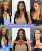 Straight 13x4 13x6 HD Lace Front Human Hair Wigs Wear And Go Glueless Brazilian Human Hair Wigs Lace Frontal Wig