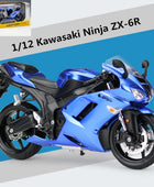 Maisto 1:12 Kawasaki Ninja ZX6R Alloy Sports Motorcycle Model Diecasts Metal Toy Street Racing Motorcycle Model Blue - IHavePaws