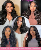 Body Wave Glueless Wig Human Hair 6x4 5x5 Lace Closure Wig Human Hair Ready To Wear Lace Wigs For Women 180% Density Remy Hair