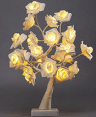 LED Rose Flower Table Lamp USB Christmas Tree Fairy Lights New warm white - IHavePaws