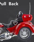 1:9 CVO Tri Glide Alloy Classic Three wheel Motorcycle Model Diecasts Leisure Street Motorcycle Model Sound and Light Kids Gifts