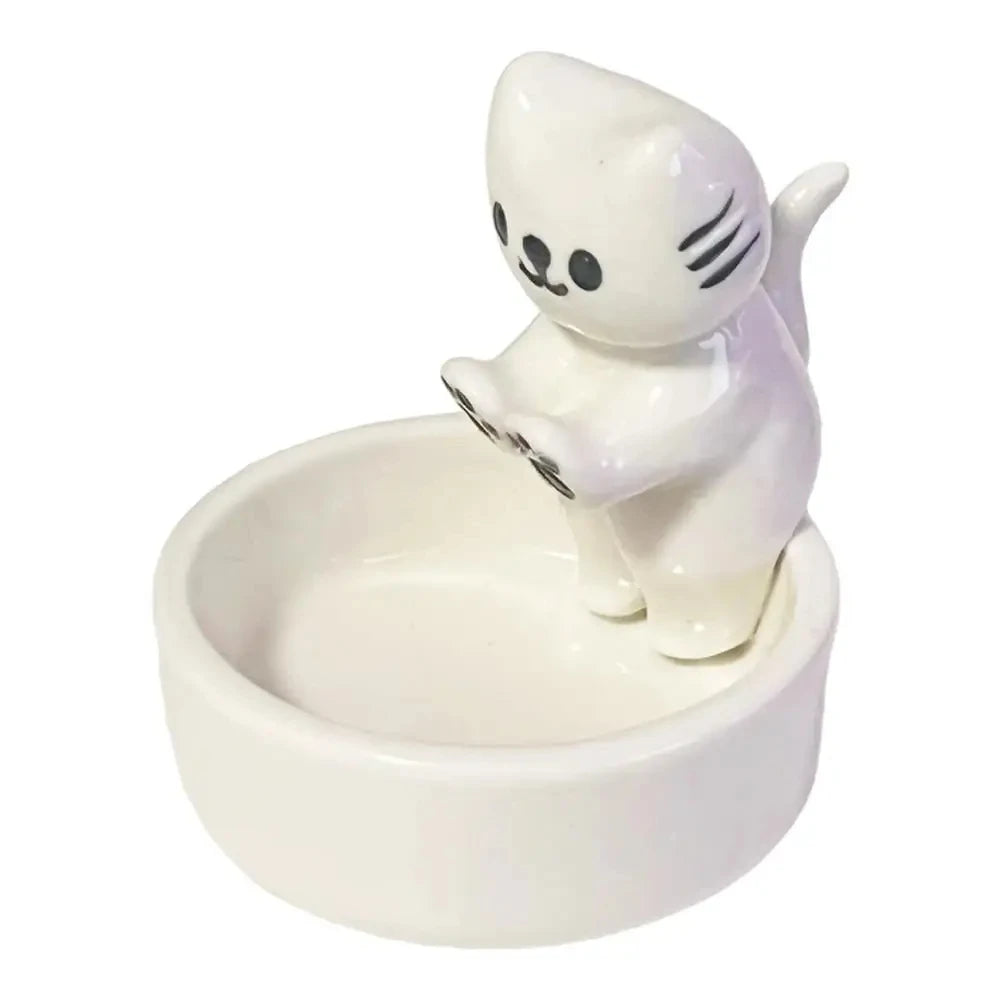 Kitten Candle Holder Cute Grilled Cat Aromatherapy Candle Holder Desktop Decorative Ornaments White - IHavePaws