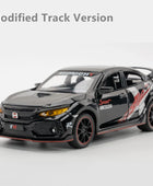 1:32 HONDA CIVIC TYPE-R Alloy Car Model Diecasts & Toy Vehicles Metal Sports Car Model Sound and Light Collection Modified Black - IHavePaws