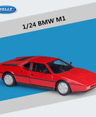 WELLY 1:24 BMW M1 Alloy Sports Car Model Diecast Metal Toy Classic Racing Car Model High Simulation Collection Children Toy Gift WHITE - IHavePaws