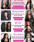 Deep Wave Frontal Wig Human Hair 13x4 Glueless Wig Human Hair 6x4 Pre Cut Lace Wig Brazilian Remy Hair 4x4 Closure Wigs ForWomen