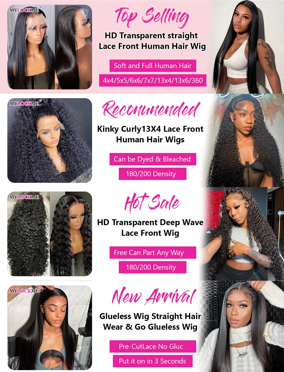 13x4 13x6 Deep Wave Lace Front Human Hair Wigs HD Transparent 5x5 6x4 Glueless Preplucked Wigs Human Hair Ready To Wear Wig