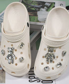 Shoe Charms for Crocs DIY Colorful Crystal Bear Diamond Chain Decoration Buckle for Croc Shoe Charm Accessories Kids Girls Gift B - IHavePaws