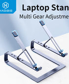Hagibis Laptop Stand Ergonomic Adjustable Laptop Riser Aluminum Foldable Portable Notebook Holder Desk for 11-17.3 inch laptops Gray - IHavePaws