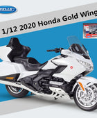 Welly 1:12 HONDA Gold Wing Alloy Racing Motorcycle Scale Model Simulation Diecast White retail box - IHavePaws