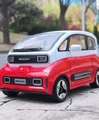 1:18 BAOJUN MINI EV Alloy New Energy Car Model Diecast Metal Vehicles Car Model With Charging Pile Sound and Light Kids Toy Gift Red - IHavePaws