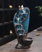 Handmade Torch Design Waterfall Incense Burner Blue - IHavePaws