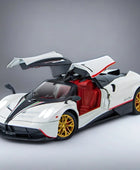 1/24 Pagani Huayra Dinastia Alloy Sports Car Model Diecasts Metal Racing Car Model Simulation Sound and Light Childrens Toy Gift White - IHavePaws