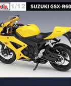 Maisto 1:12 Suzuki GSX-R600 Alloy Racing Motorcycle Model Diecast Metal Street Sports Motorcycle Model Simulation Children Gifts