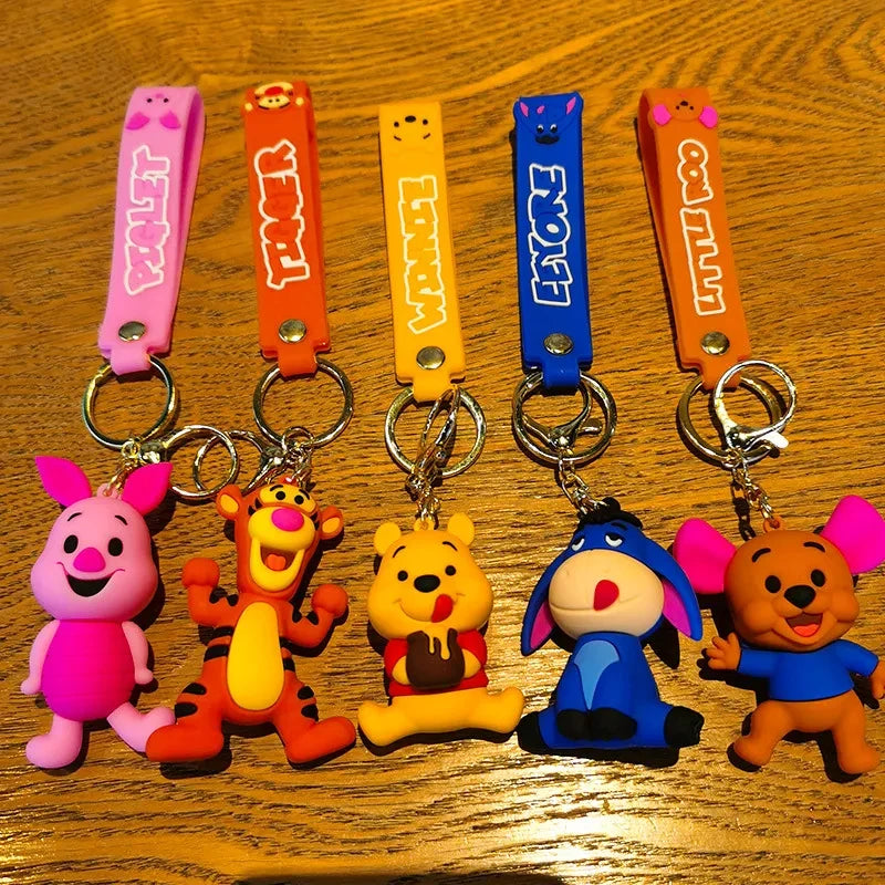 Winnie Piglet Tigger Keychain Cartoon Anime Cute Doll Bag Pendant Car Key Chain Bag Charm Accessories Small Gift - ihavepaws.com