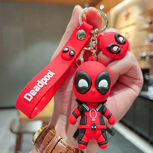 Anime New Mutants Deadpool Keychain Movie Superhero villain Doll Pendant Car Key chain Ring Jewelry Gifts Boys Party Gifts Toys WHITE - ihavepaws.com