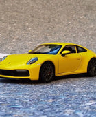 Welly 1:24 Porsche 911 Carrera 4S Alloy Sports Car Model Diecast Metal Toy Vehicles Car Model High Simulation Childrens Toy Gift Yellow - IHavePaws