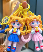 New Sailor Moon Figure Keychain Cartoon Cute Girl Keyring Pendant Women's Car Key Chain Accessories Bag Charm Gift for Daughter - ihavepaws.com
