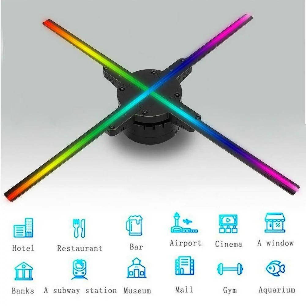 40/50/56cm Led Wifi 3d Fan Hologram Projector Wall-mounted - IHavePaws