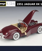 Bburago 1:24 Jaguar XK120 Roadster Alloy Classic Car Model Diecast Metal Retro Sports Car Vehicle Model Simulation Kids Toy Gift
